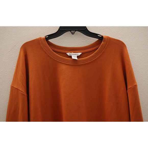 Athleta 870422 Women's Sz M Rust Orange Triumph Crew Neck L/S Sweatshirt $79 - Picture 3 of 15